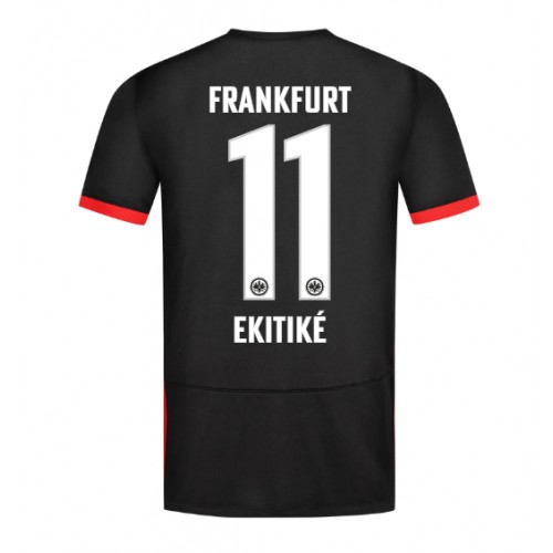 Fotballdrakt Herre Eintracht Frankfurt Hugo Ekitike #11 Bortedrakt 2024-25 Kortermet